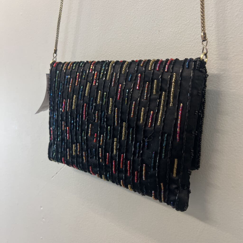 Regale Black/ Multi Beaded Small Purse