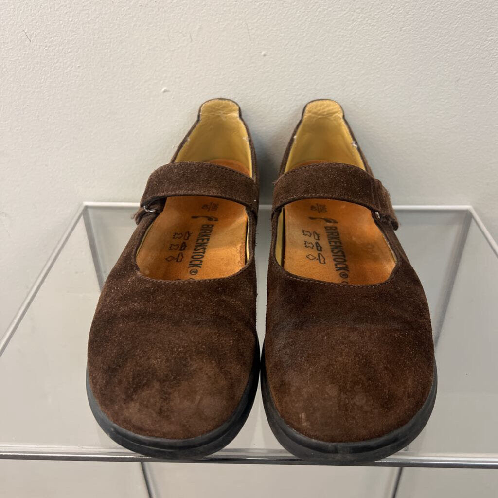 Birkenstock Brown Suede Mary Janes 40