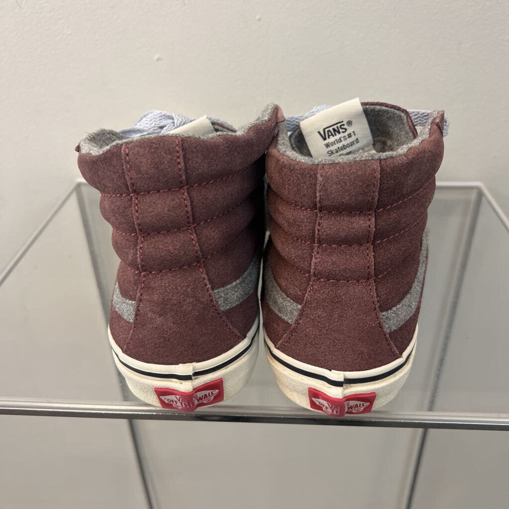 Vans Burgundy Suede Sk8 Hi Sneakers 8.5