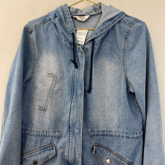 Ci Sono Light Wash Denim Zip Up Jacket Large