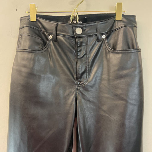 Express Black Faux Leather Skinny Leg Pants Medium