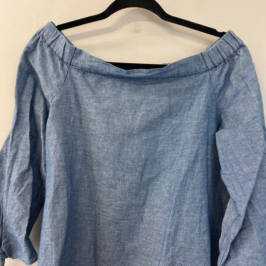 Free People Chambray Off Shoulder Top Extra Small