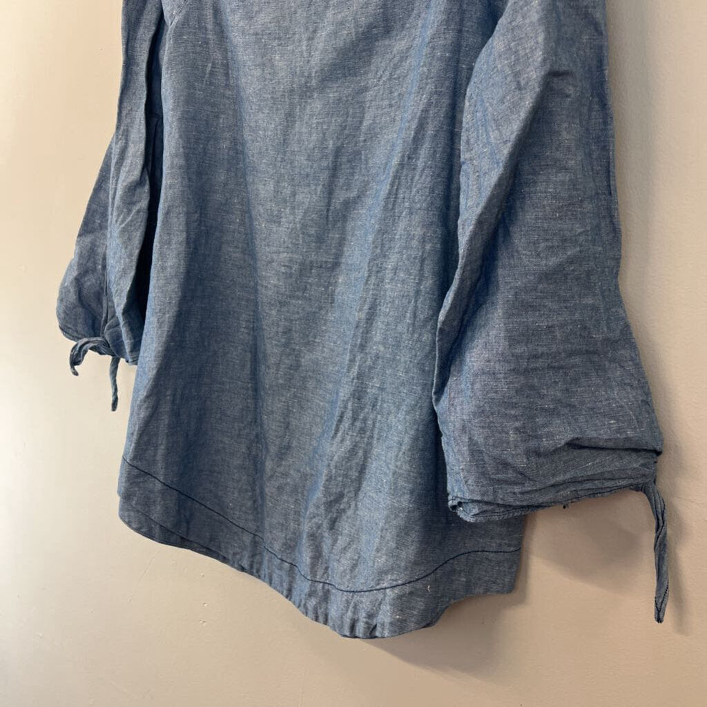 Free People Chambray Off Shoulder Top Extra Small