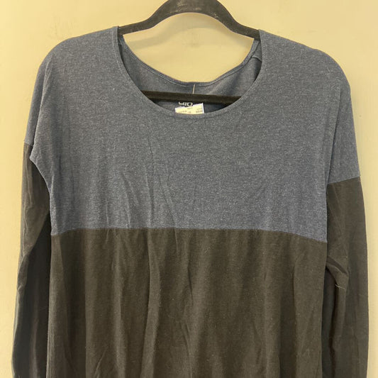Alo Black/ Blue Color Block Long Sleeve Top Extra Small