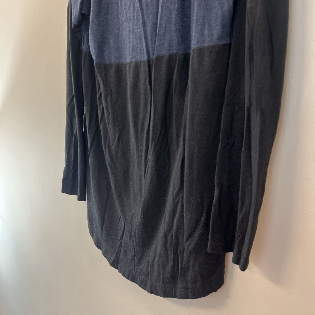 Alo Black/ Blue Color Block Long Sleeve Top Extra Small