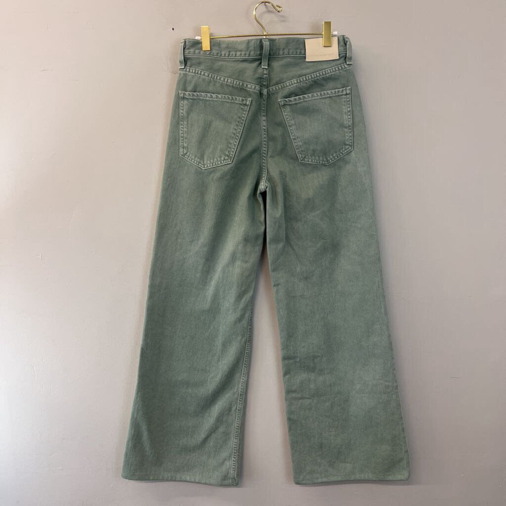 Citizens of Humanity Green Denim Wide Leg Pants 26