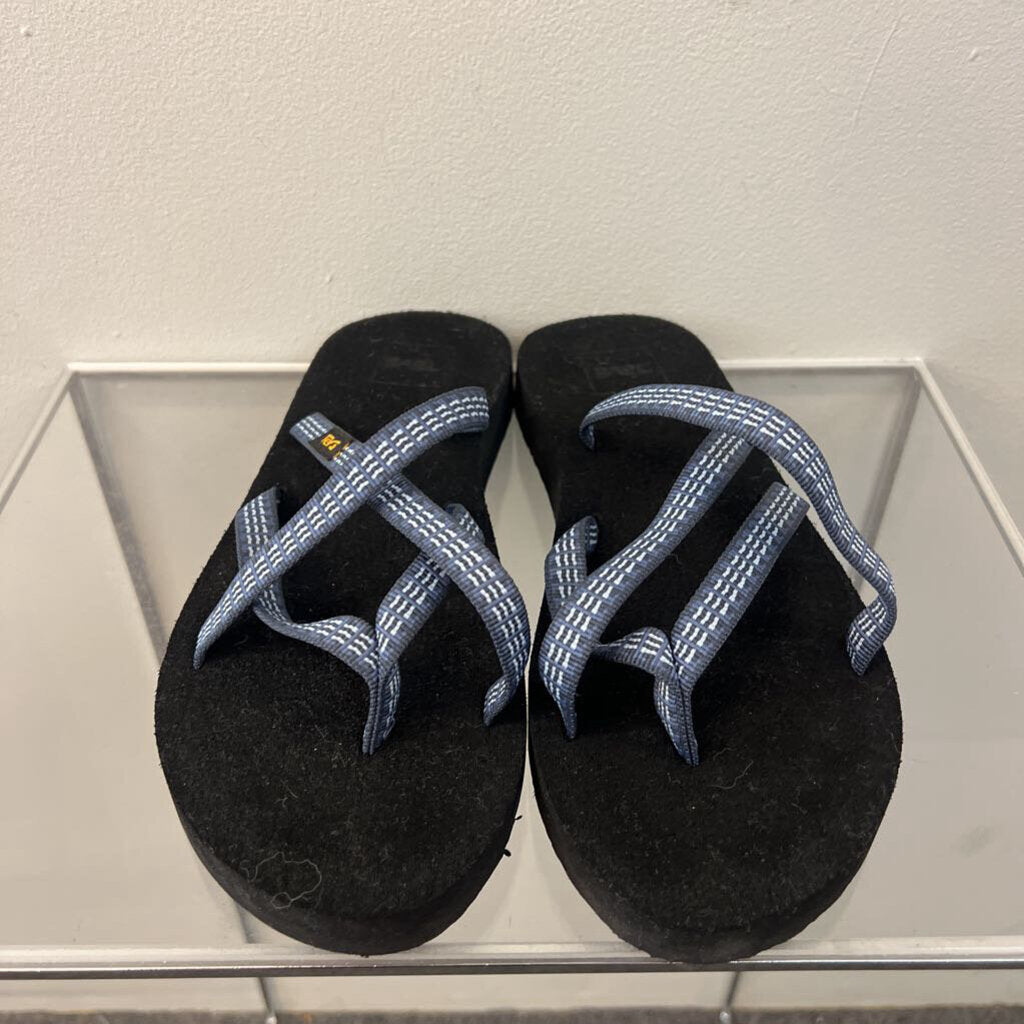 Teva Black/ Blue Olowahu Sandals 7