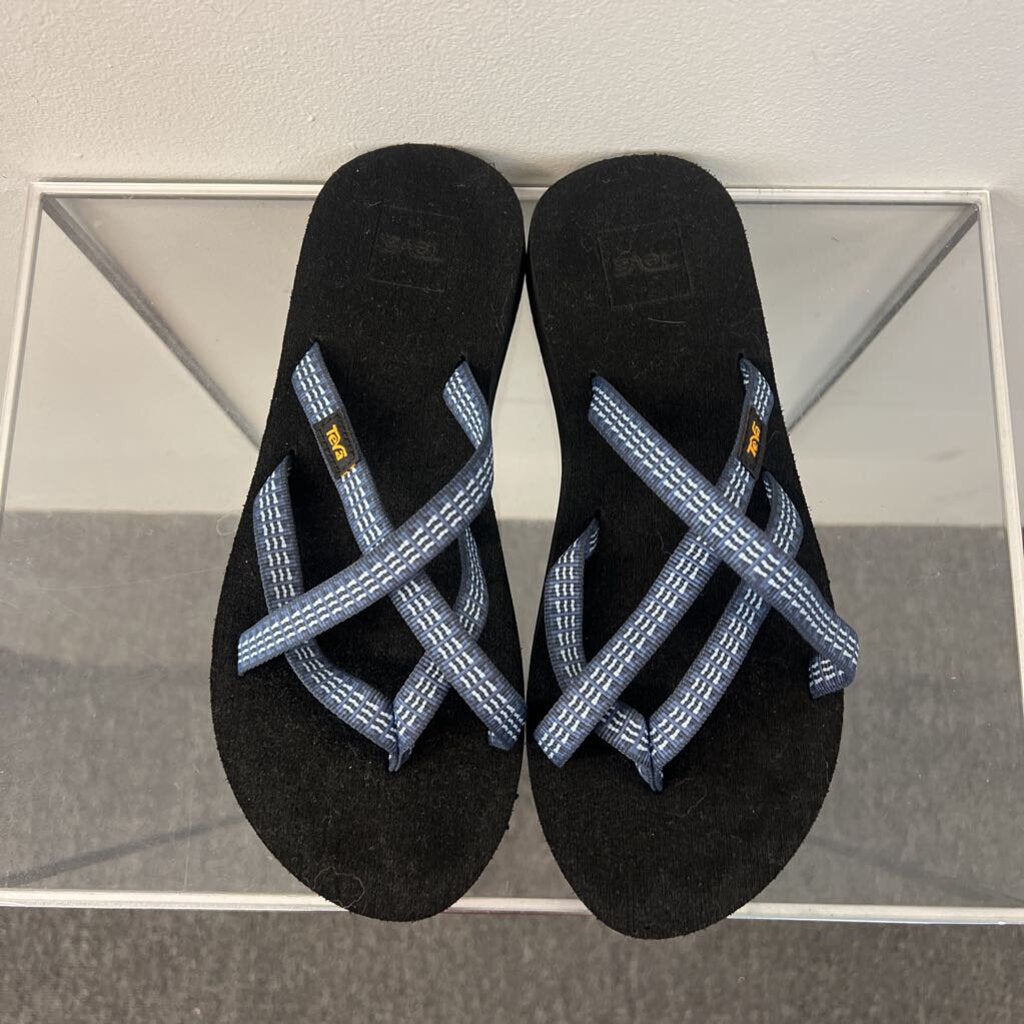 Teva Black/ Blue Olowahu Sandals 7