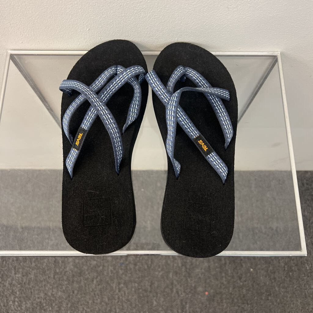 Teva Black/ Blue Olowahu Sandals 7