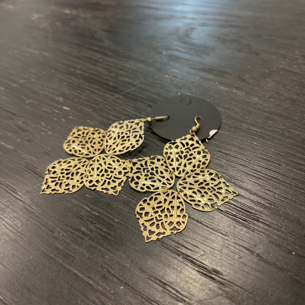 Gold Statement Drop Earrings