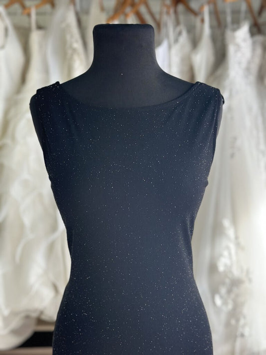 Vintage Alyn Paige Black Sparkle Long Formal Dress Medium