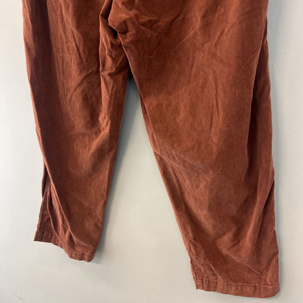 Free People Brown Margate Corduroy Paperbag Trouser Pants Large