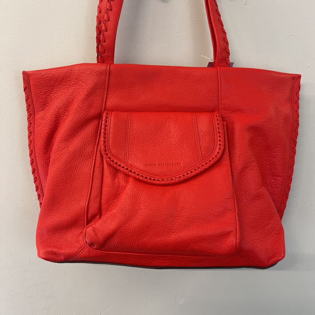 Aimee Kestenberg Red Leather All For Love Tote Purse