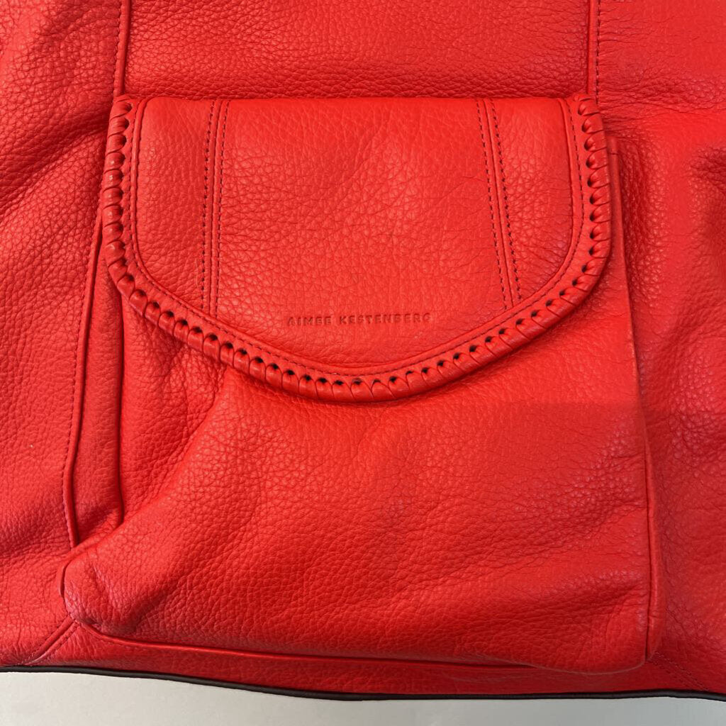 Aimee Kestenberg Red Leather All For Love Tote Purse