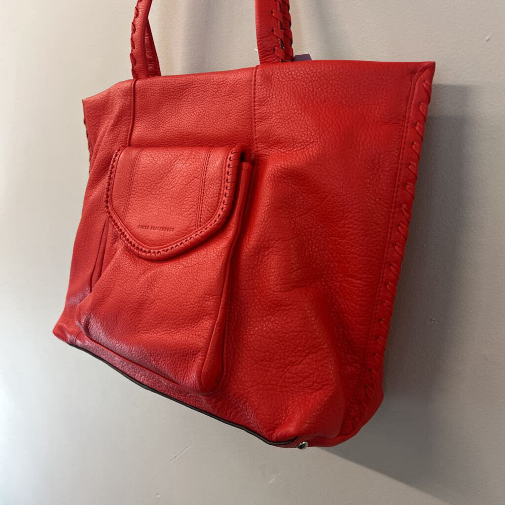 Aimee Kestenberg Red Leather All For Love Tote Purse