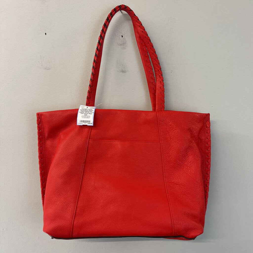 Aimee Kestenberg Red Leather All For Love Tote Purse