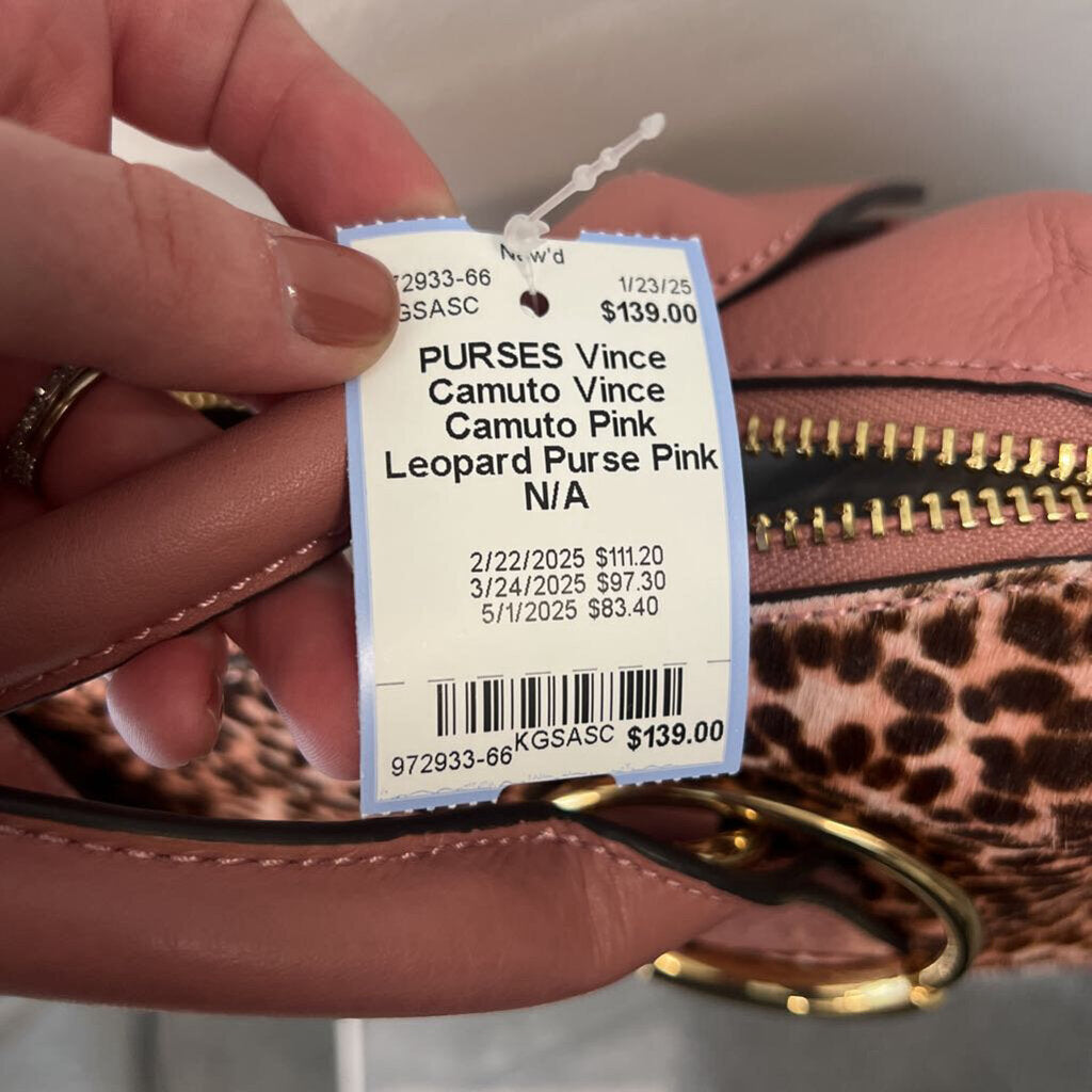 Vince Camuto Pink Leopard Purse