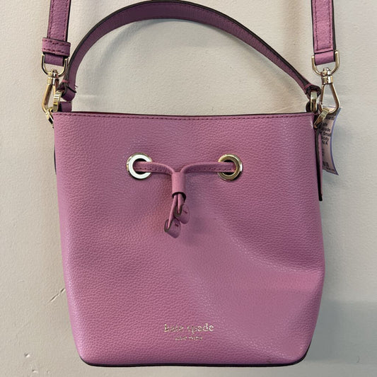 Kate Spade Purple Leather Small Bucket Crossbody Purse