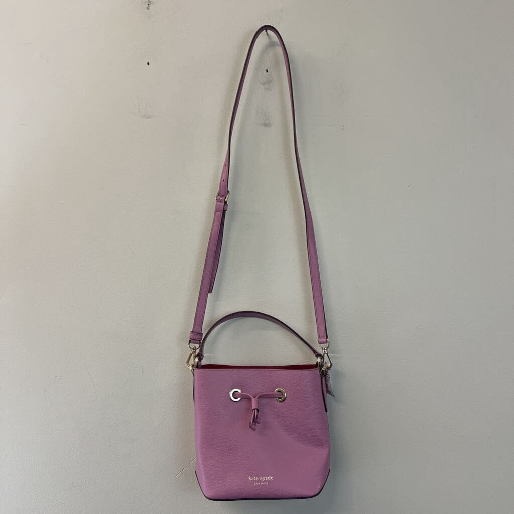 Kate Spade Purple Leather Small Bucket Crossbody Purse