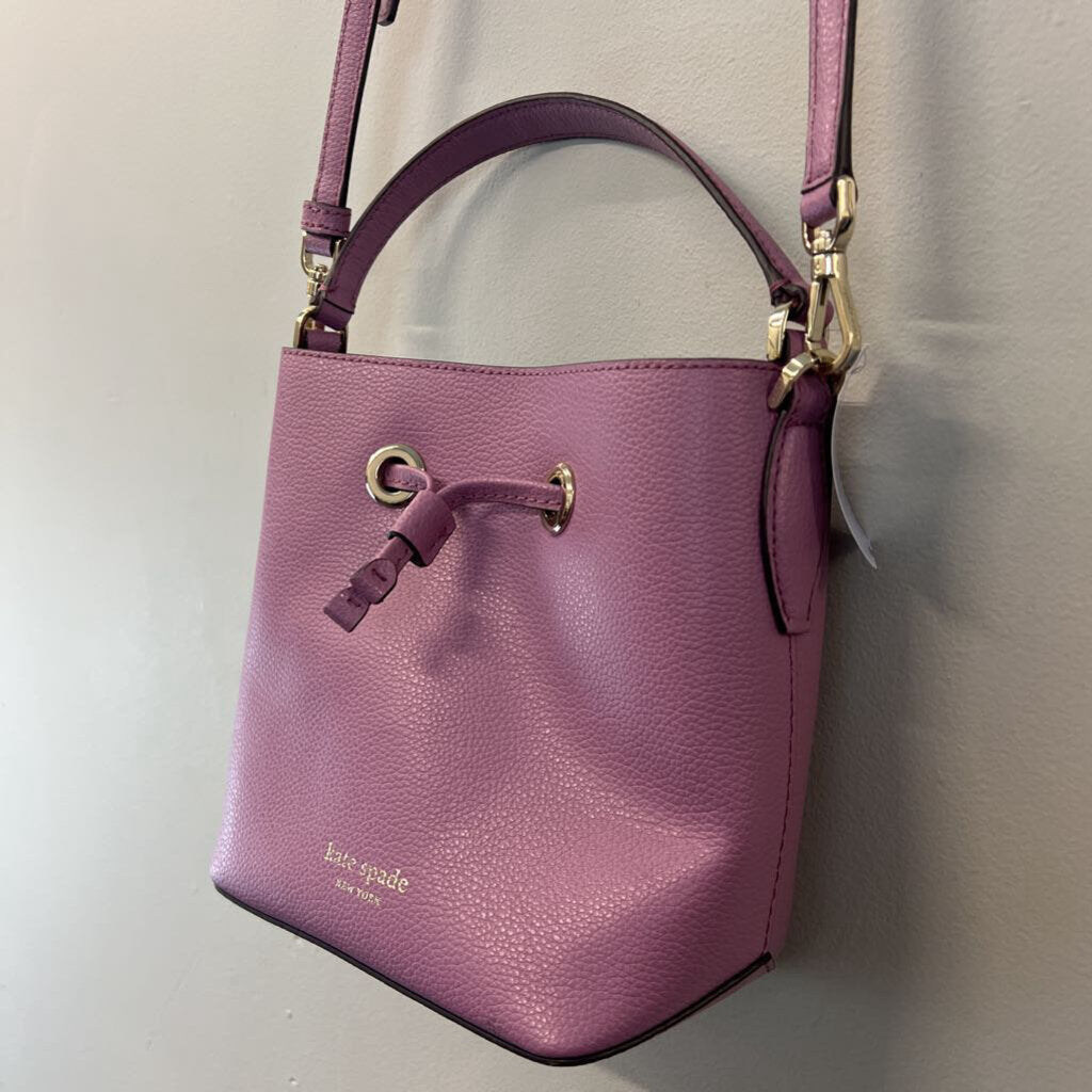 Kate Spade Purple Leather Small Bucket Crossbody Purse