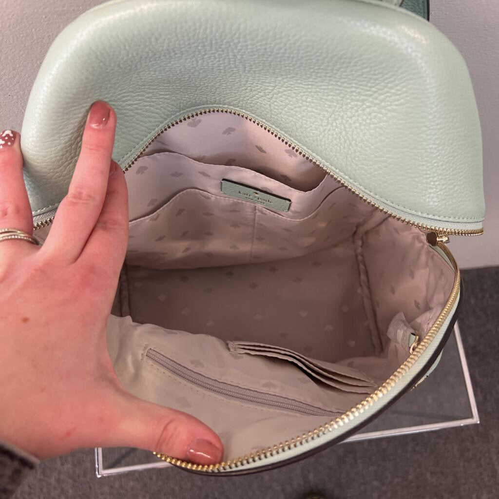 Kate Spade Mint Green Leather Mini Dome Backpack