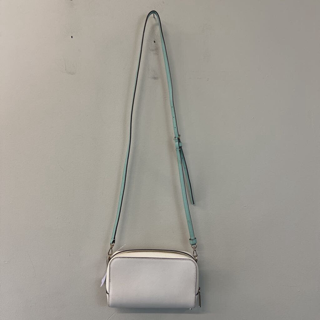 Kate Spade Blue/ Cream Leather Small Crossbody Purse