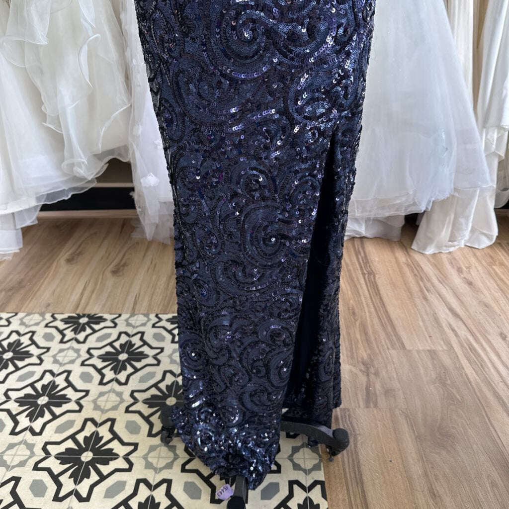 Milano Formals Strapless Sequin Long Formal 14