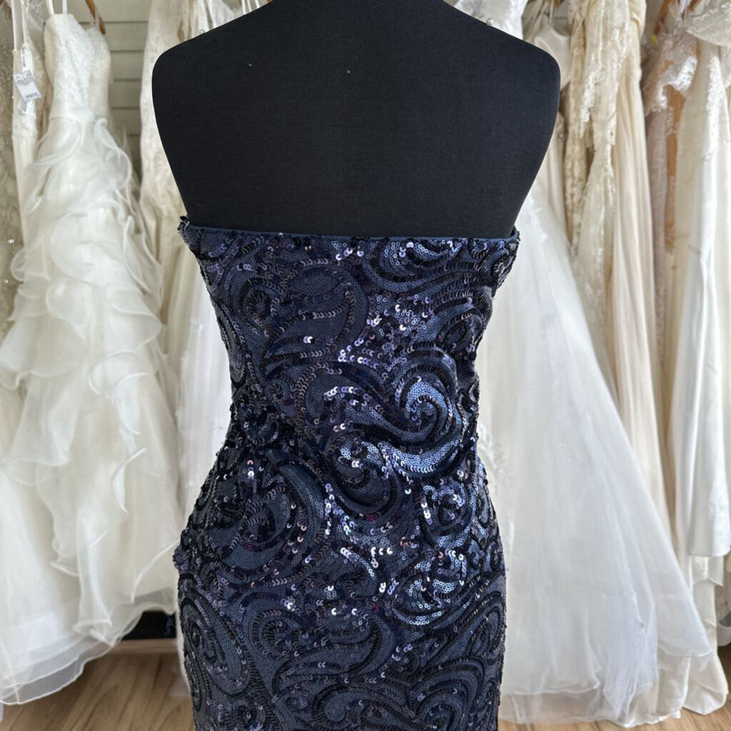 Milano Formals Strapless Sequin Long Formal 14