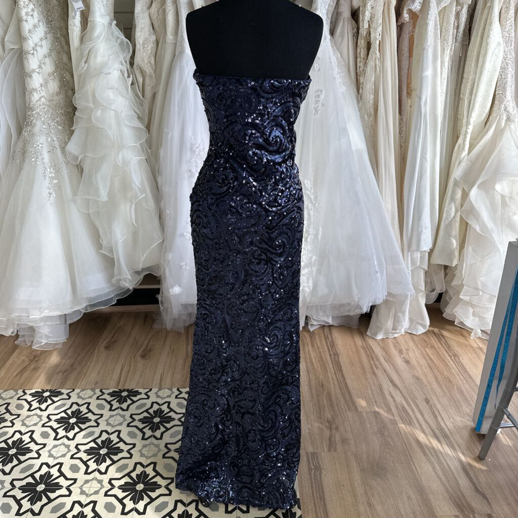 Milano Formals Strapless Sequin Long Formal 14