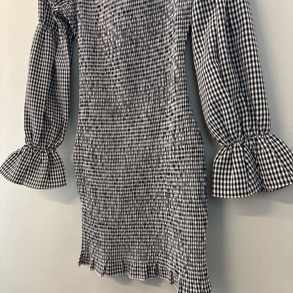 NWT Sndys The Label Gingham Smocked Dress Small