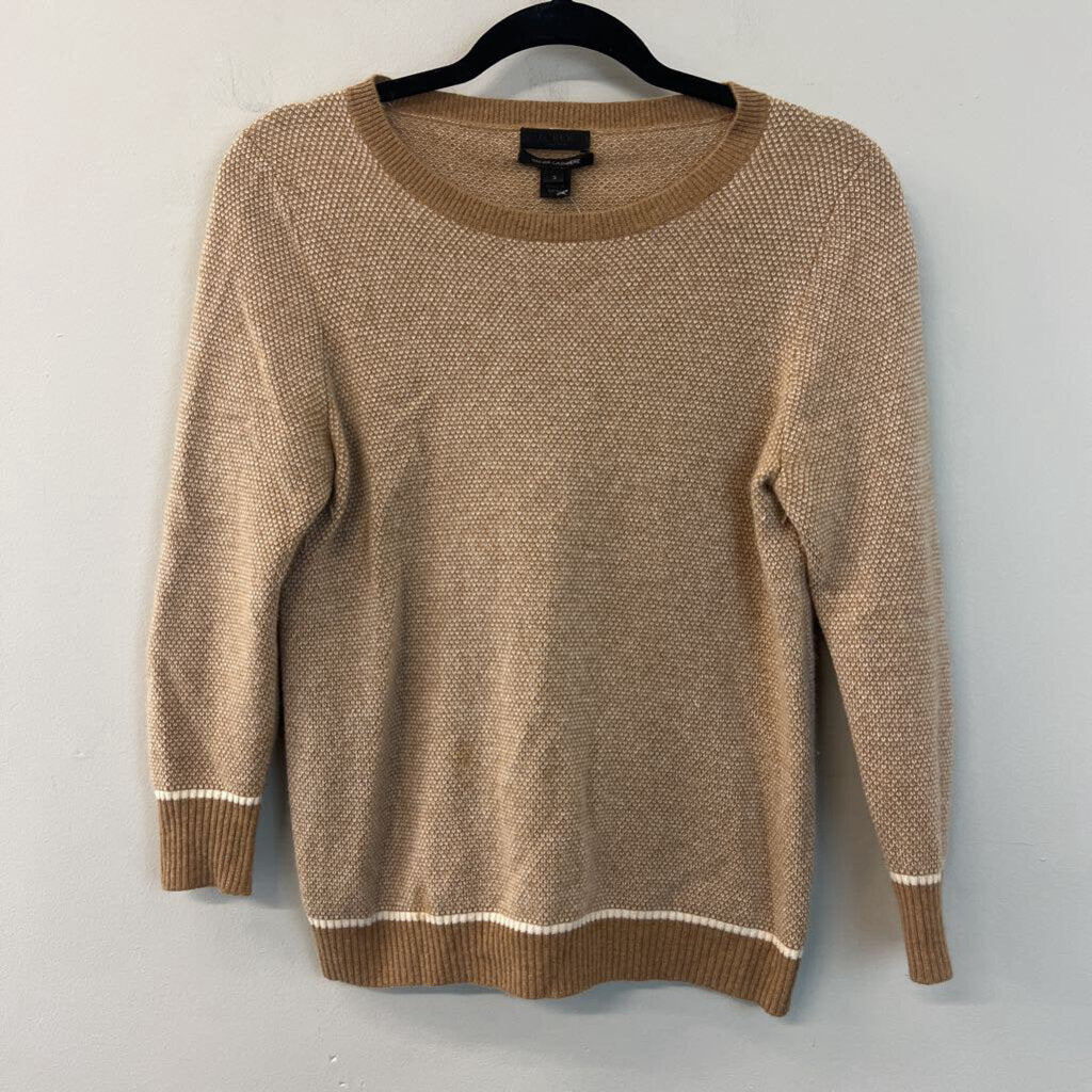 J Crew Beige Italian Cashmere Sweater Top Small