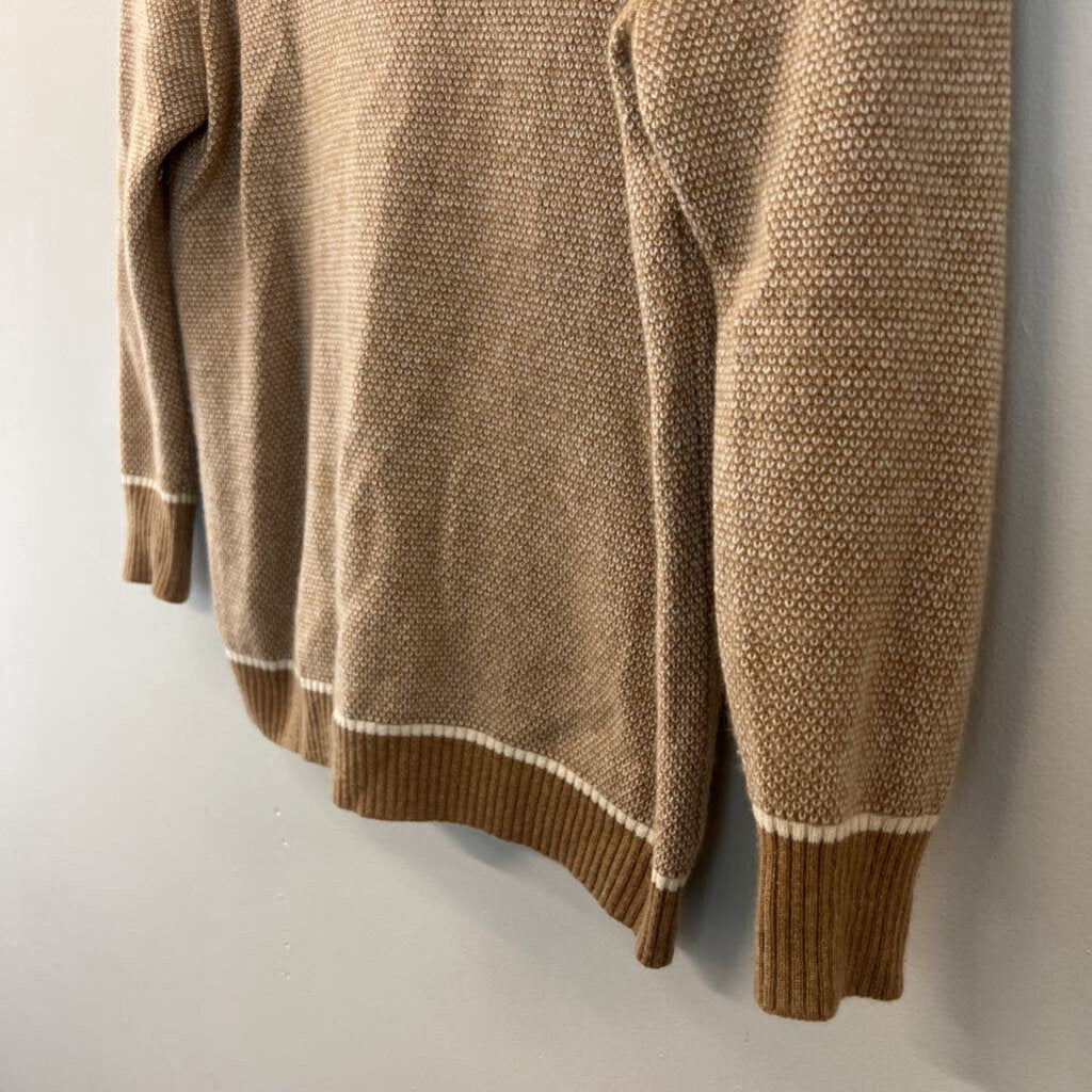 J Crew Beige Italian Cashmere Sweater Top Small