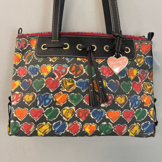 Dooney & Bourke Black/ Multi Y2K Crayon Hearts Purse