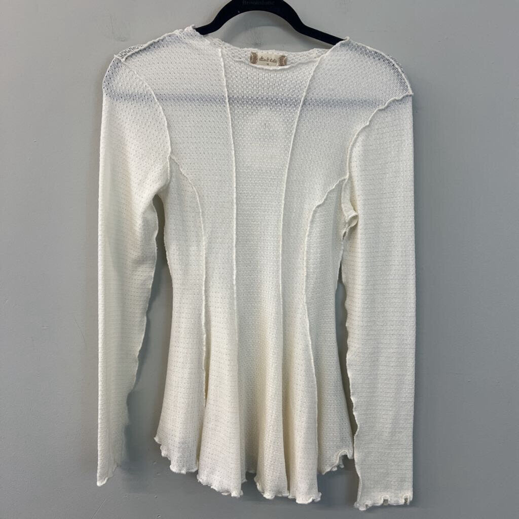 Altar'd State Cream Knit Long Sleeve Top Medium