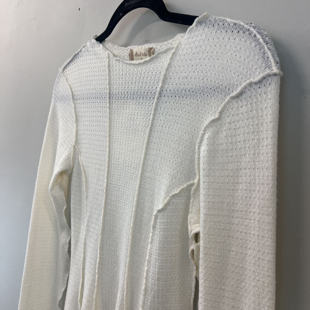 Altar'd State Cream Knit Long Sleeve Top Medium