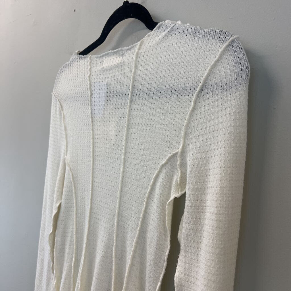 Altar'd State Cream Knit Long Sleeve Top Medium