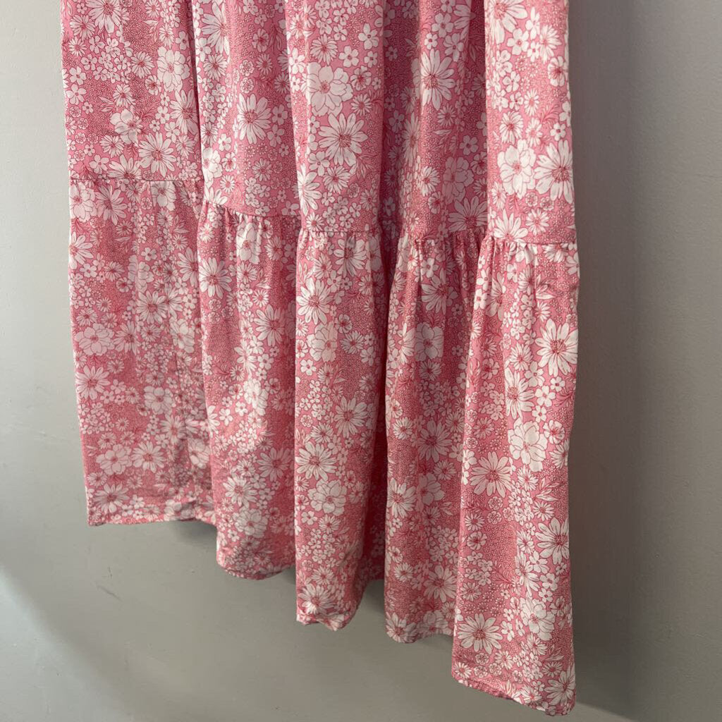 Altar'd State Pink Flower Print Maxi Skirt Large