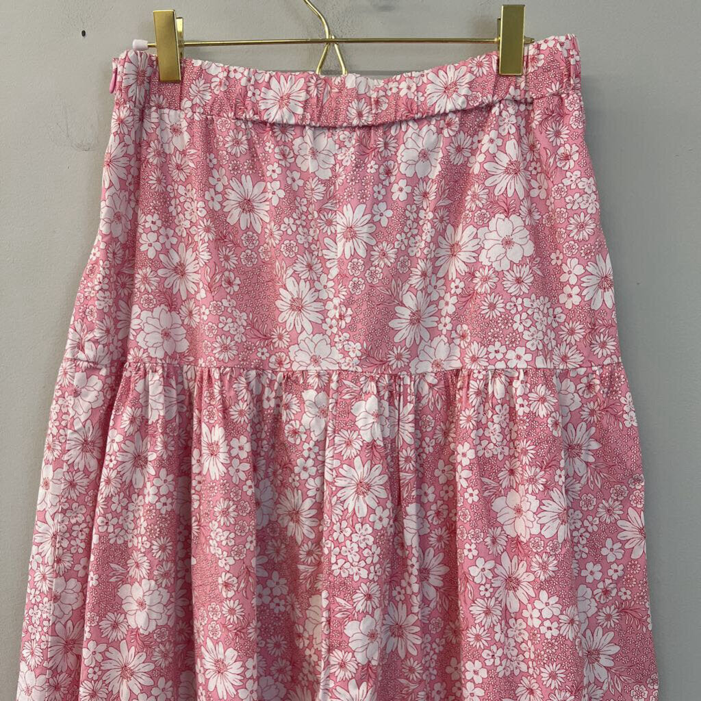 Altar'd State Pink Flower Print Maxi Skirt Large