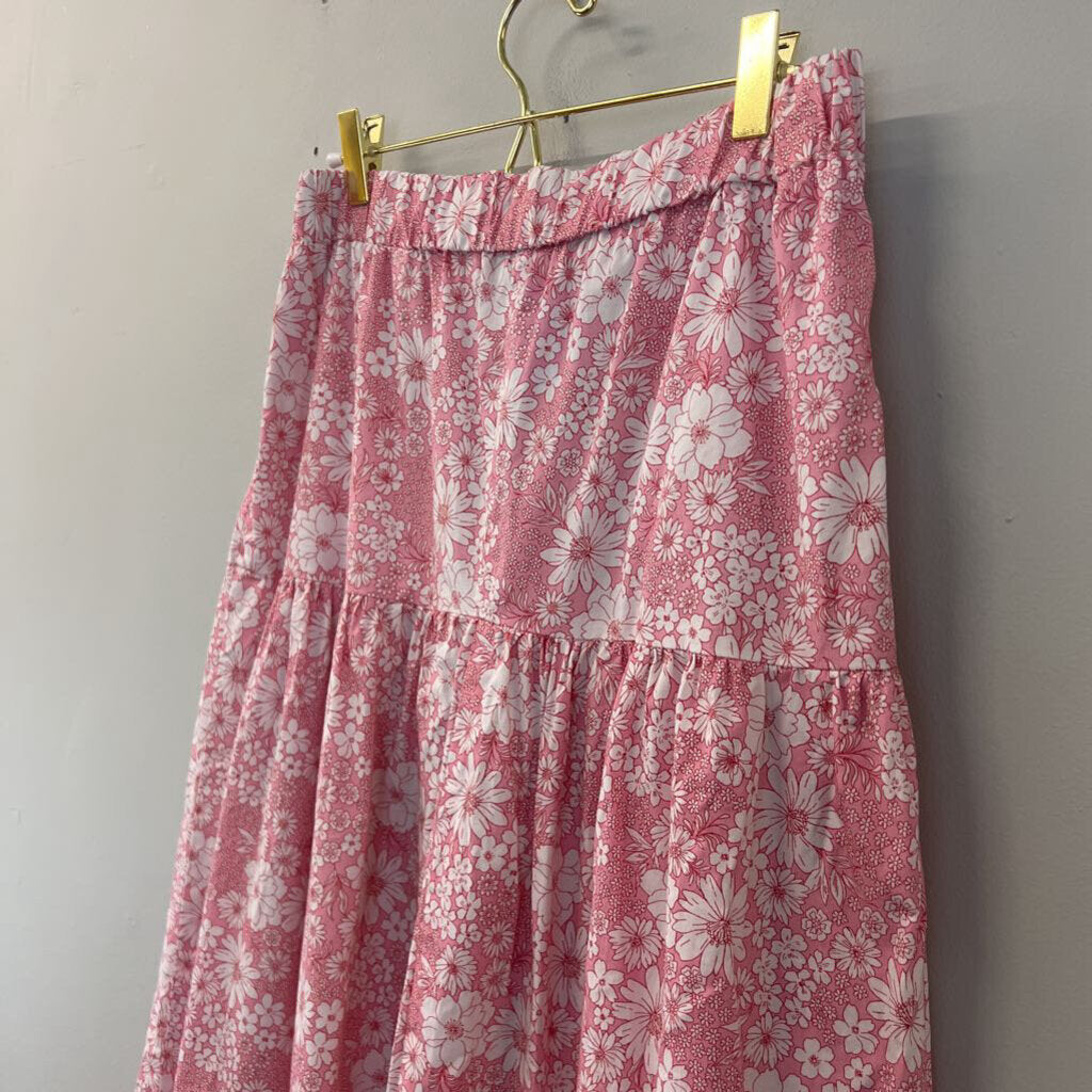 Altar'd State Pink Flower Print Maxi Skirt Large