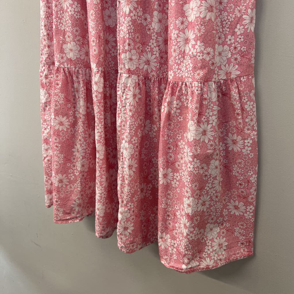 Altar'd State Pink Flower Print Maxi Skirt Large