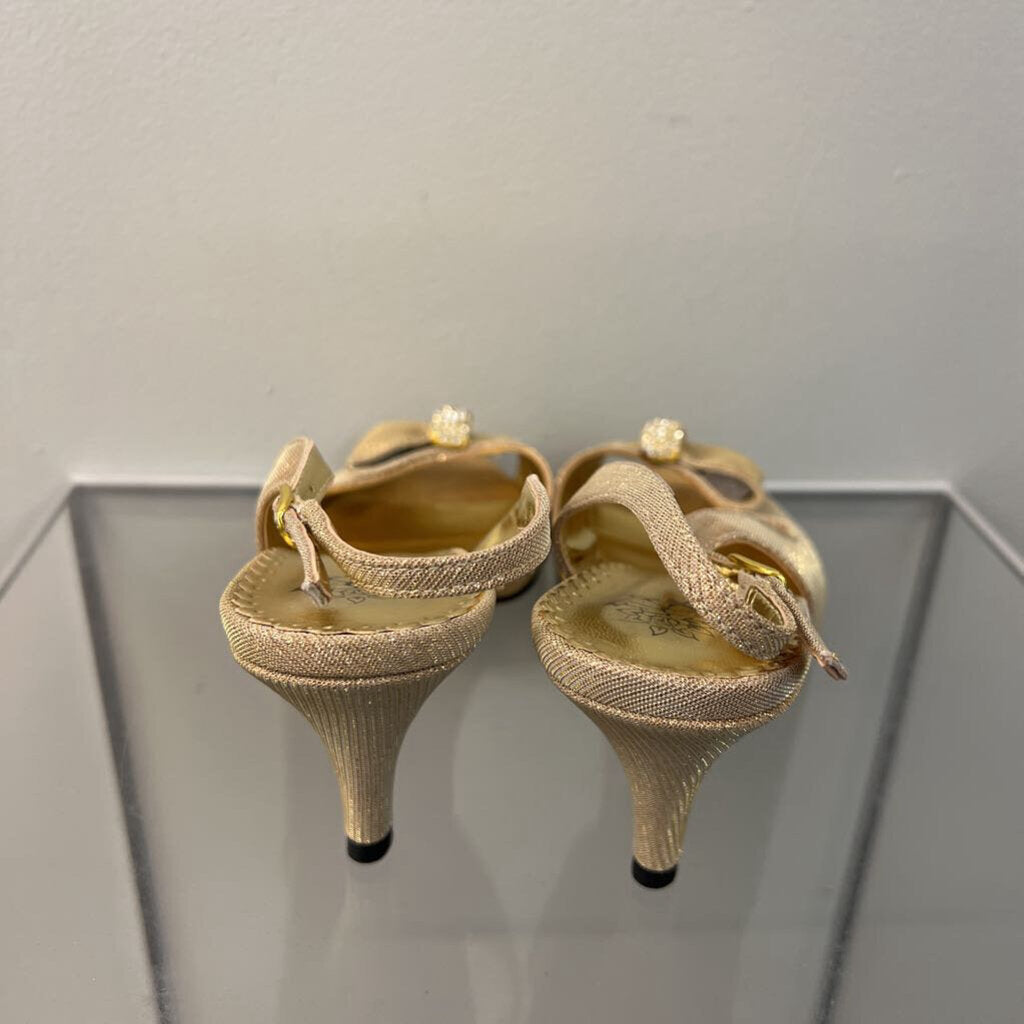 J. Renee Dayna Gold Shimmer Heels 8