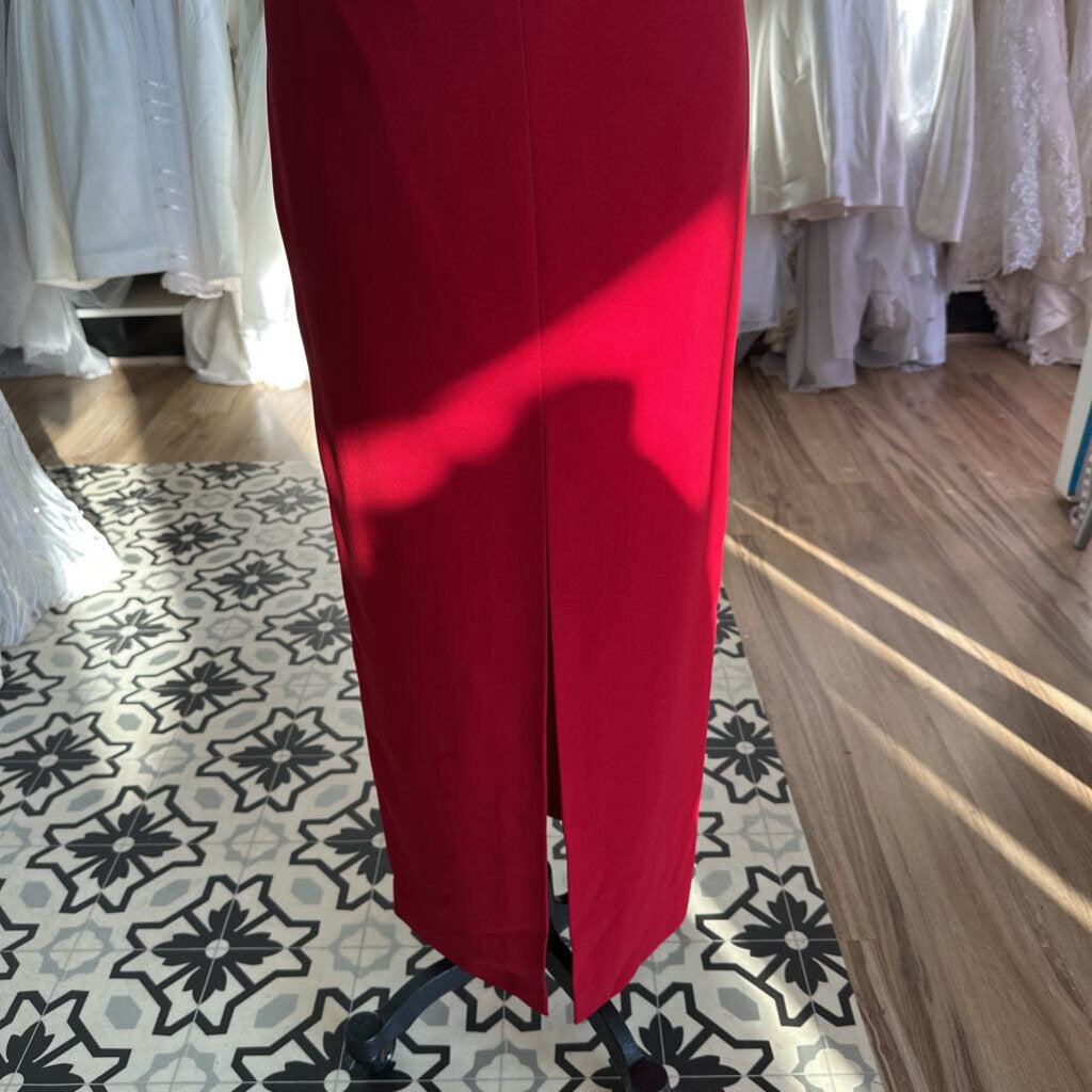 Andrea Polizzi Red Open Sides/ Back Long Formal Dress 6