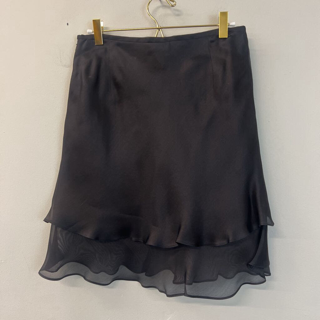 Lafayette 148 Black Ruffle Detail Mini Skirt 6