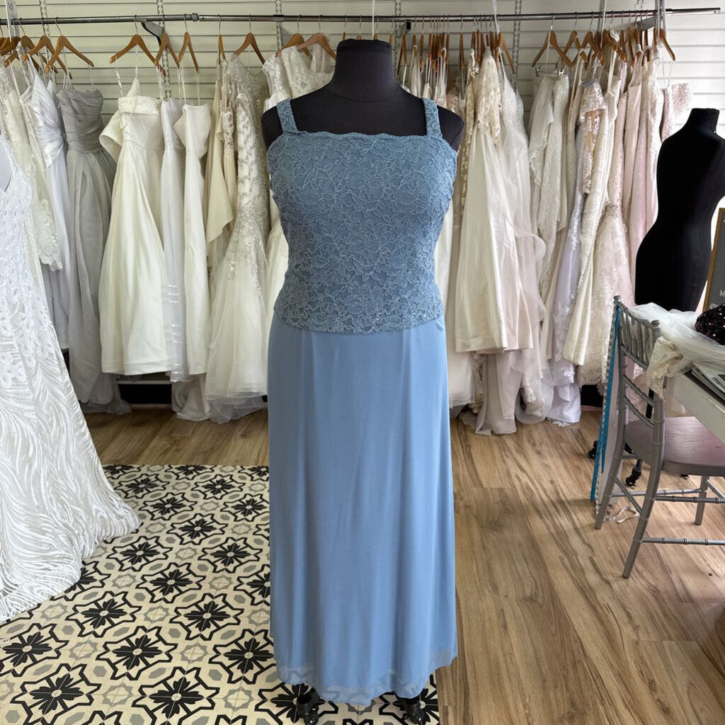 Onyx Nite Dusty Blue Lace Top/ Jacket Dress Set 20W