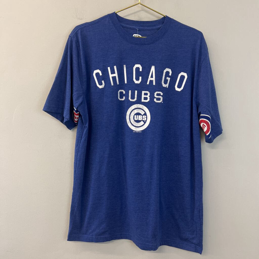 Hands High Blue/ White Chicago Cubs Short Sleeve Graphic Tee Extra Large