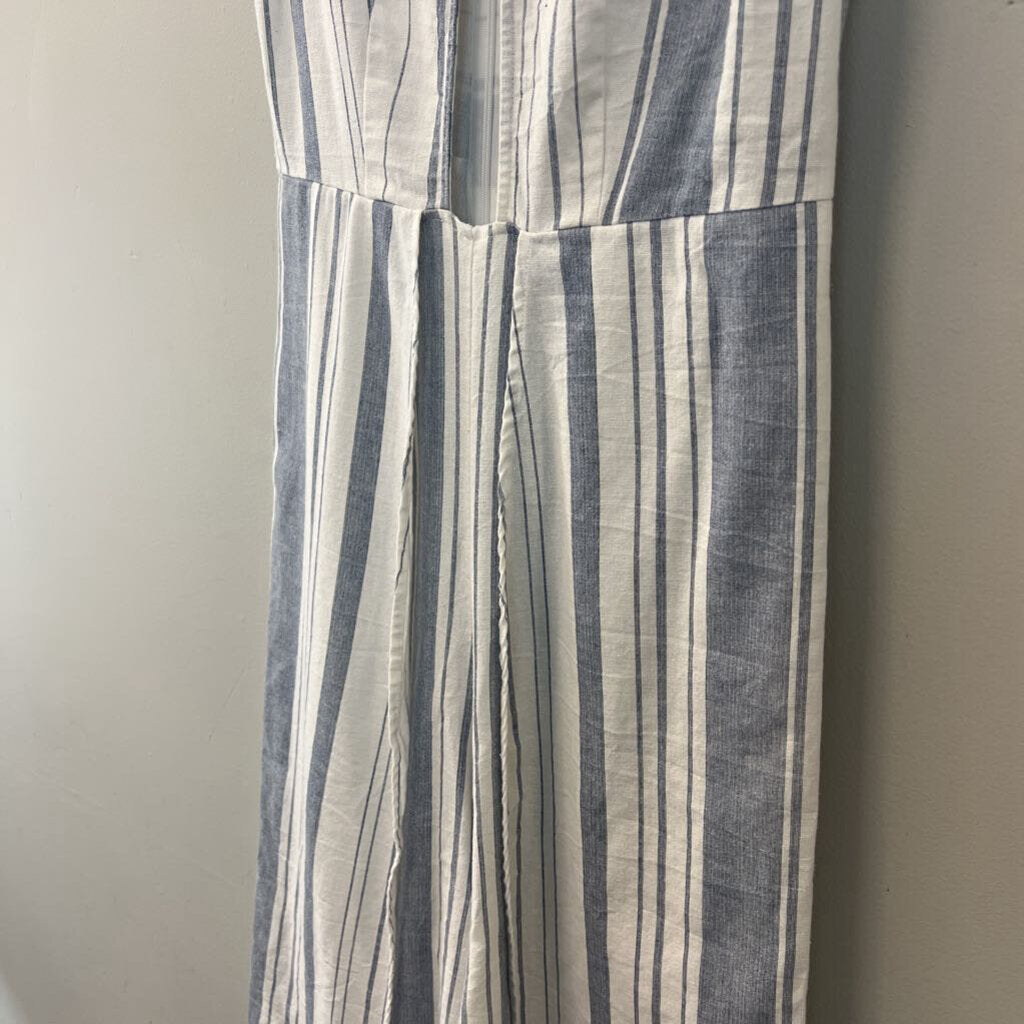 Altar'd State Blue/ White Striped Jumpsuit Small