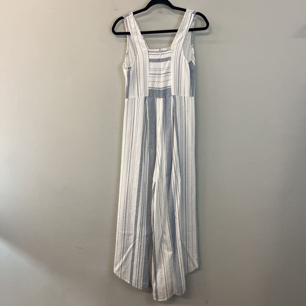 Altar'd State Blue/ White Striped Jumpsuit Small