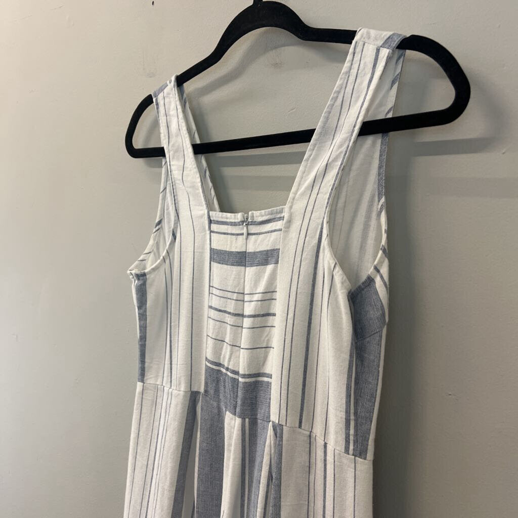 Altar'd State Blue/ White Striped Jumpsuit Small