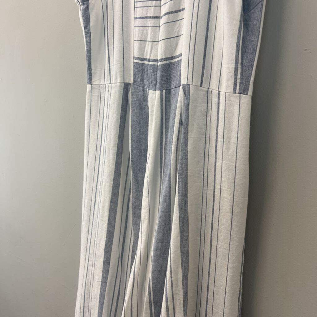 Altar'd State Blue/ White Striped Jumpsuit Small