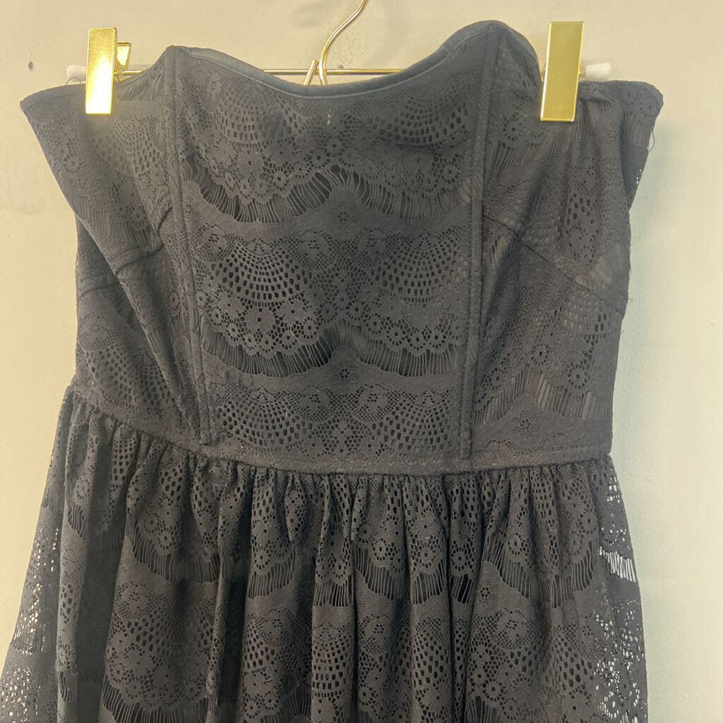 Pimkie Black Lace Strapless Dress Small